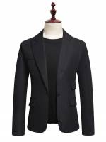 Plain Long Sleeve Button Regular Men Blazers 8650