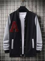 Letter Patched Baseball Collar Men Clothing 1989