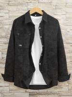 Black Collar Casual Men Shirts 486