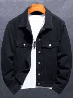 Collar Regular Fit Casual Men Denim Jackets 7204