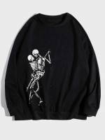 Round Neck Regular Fit Halloween Regular Men Hoodies  Sweatshirts 532