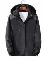  Casual Hooded Black Men Outerwear 9903