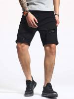 Ripped Regular Fit Men Denim Shorts 169