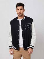 Black  Embroidery Men Jackets 1079