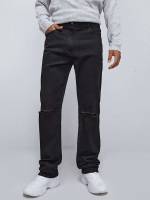  Black Plain Men Denim 912