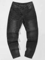  Black Beaded Men Denim 25