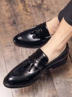  Black Plain Men Shoes 3837