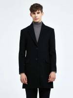 Short Regular Fit Long Sleeve Black Men Clothing 2419