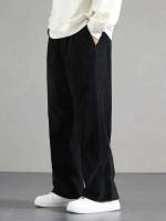  Plain Black Men Pants 493