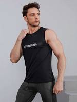 Regular Letter Sleeveless Men Sports Tees  Tanks 8584