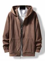 Long Sleeve Hooded Casual Pocket Men Clothing 6147