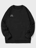 Slogan Regular Black Casual Men Hoodies  Sweatshirts 323