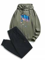 Long Sleeve Hooded Regular Fit Street Men Clothing 8298