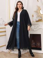 Long Cut Out Casual Plus Size Abayas 4356