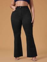  Regular Fit Black Plus Size Jeans 8548