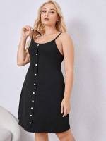  Spaghetti Strap Plain Plus Size Nightgowns  Sleepshirts 917