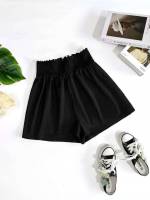 Plain Loose Plus Size Shorts 9790