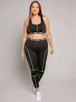  Sleeveless Tape Plus Size Sports Sets 9886