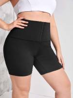  Plain Skinny Plus Size Sports Shorts 3112