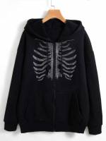  Casual Black Plus Size Sweatshirts 7708