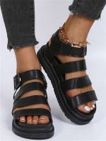  Buckle Plain Women Sandals 6934