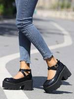 Punk  Buckle Women Wedges  Flatform 2892