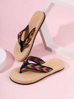 Black  Chevron Women Slippers 2467