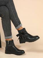 Punk Plain Bow Women Shoes 1147