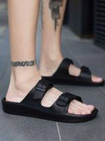 Black  Buckle Men Sandals 3006