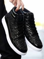 Black Plain  Men Sneakers 3645