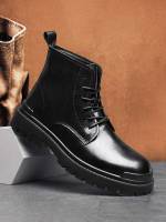  Plain Lace Up Men Boots 4143