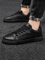  Plain Lace Up Men Sneakers 8297