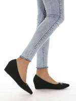  Black Elegant Women Wedges  Flatform 2186