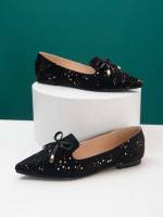  Black Bow Women Shoes 3976