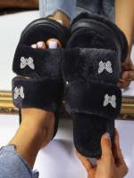 Fashionable Animal Rhinestone Women Slippers 8200