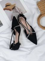 Glamorous Rhinestone Black Women Shoes 2314