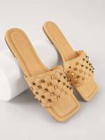  Studded Black Women Sandals 8093