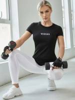 Slim Fit Black Cut Out Women Active Tops 548