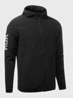 Hooded Black Sporty Men Active Tops 4305