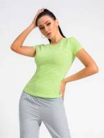  Black Round Neck Plain Women Activewear 557