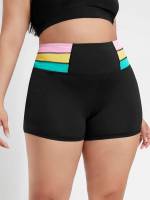  Skinny  Plus Size Sports Shorts 3209