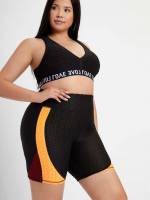  Colorblock  Women Plus Activewear 1574