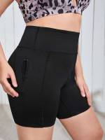  Black  Plus Size Sports Shorts 2772