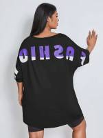  Oversized Letter Black Sports 1169