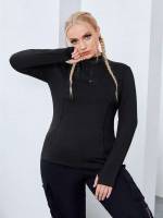  Slim Fit Zipper Women Plus Activewear 330