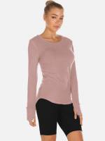  Regular Long Sleeve Regular Fit Women Activewear 715