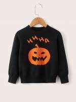 Halloween Long Sleeve Round Neck Kids Clothing 3731