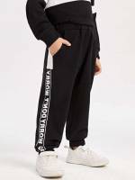  Black Long Toddler Boy Sweatpants 3488