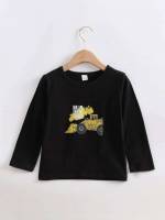 Regular Car Black Toddler Boy T-Shirts 7368