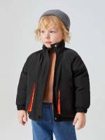 Casual Oversized Regular Pocket Toddler Boy Winter Coats 5613